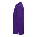 Bright Purple - Side - Henbury Mens Pique Polo Shirt