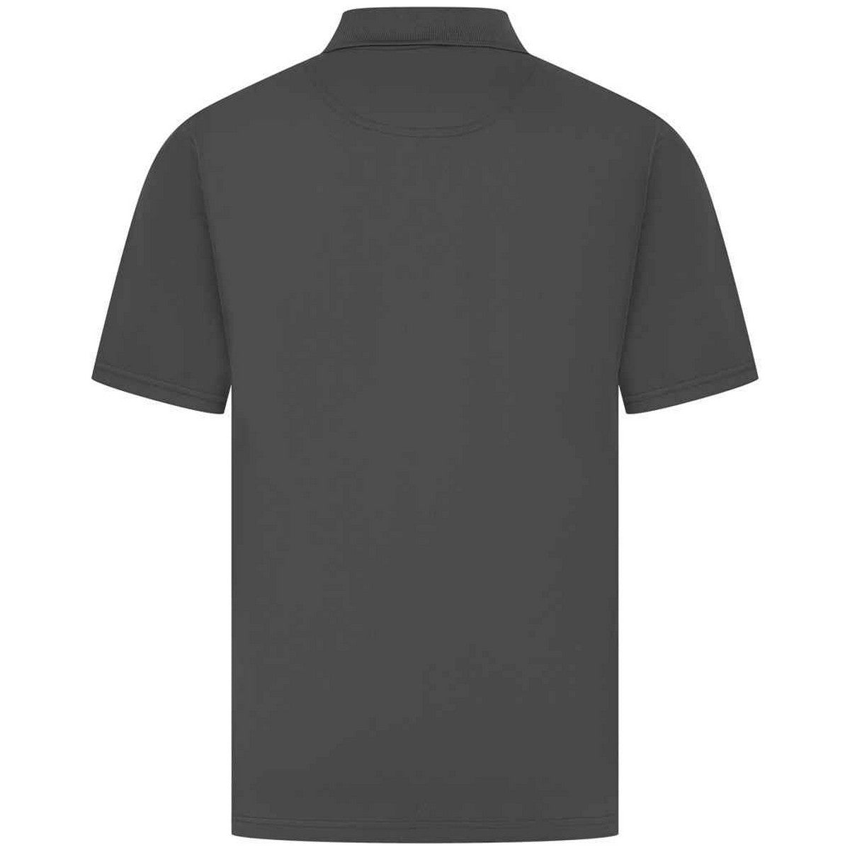 Charcoal - Back - Henbury Mens Pique Polo Shirt