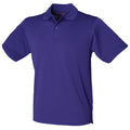 Bright Purple - Front - Henbury Mens Pique Polo Shirt