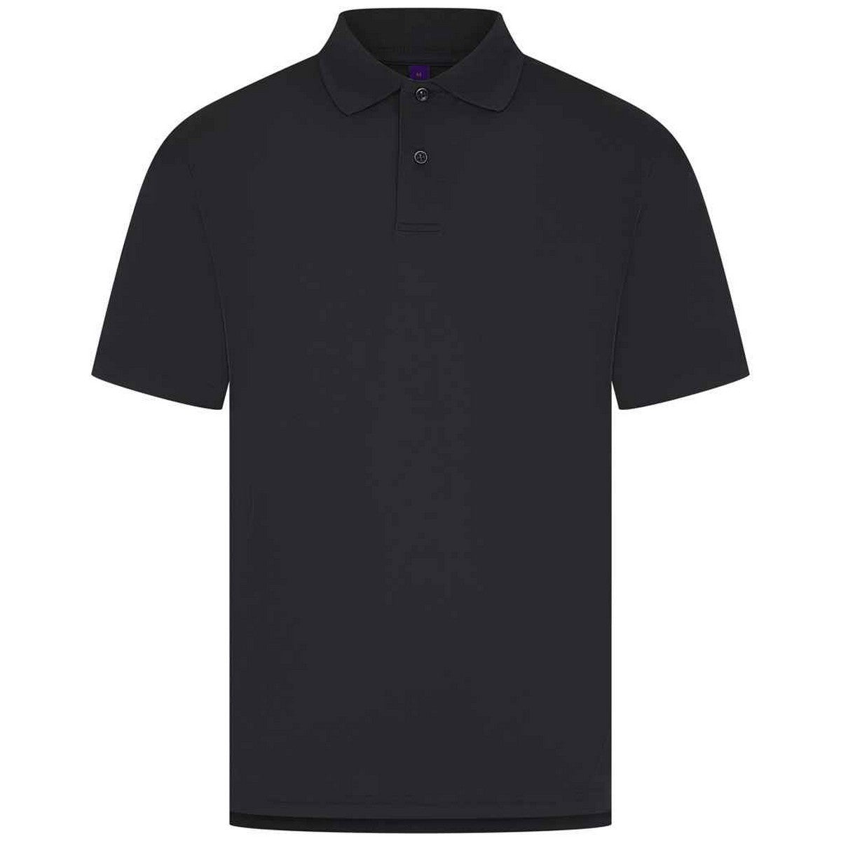 Black - Front - Henbury Mens Pique Polo Shirt