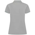 Silver - Back - Henbury Womens-Ladies Pique Polo Shirt