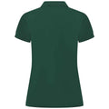 White - Side - Henbury Womens-Ladies Pique Polo Shirt