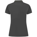 Charcoal - Back - Henbury Womens-Ladies Pique Polo Shirt