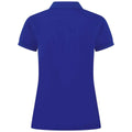 Royal Blue - Back - Henbury Womens-Ladies Pique Polo Shirt