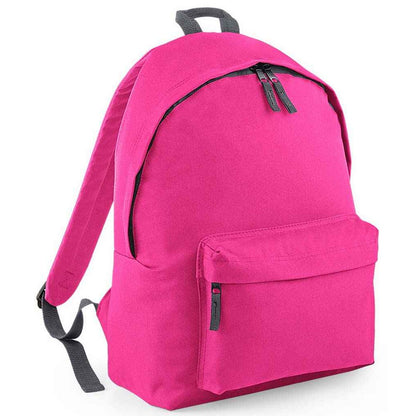 Fuchsia-Graphite - Front - Bagbase Original Fashion Backpack