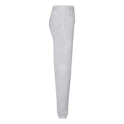 Heather Grey - Side - Fruit of the Loom Mens Classic Elasticated Hem Jogging Bottoms