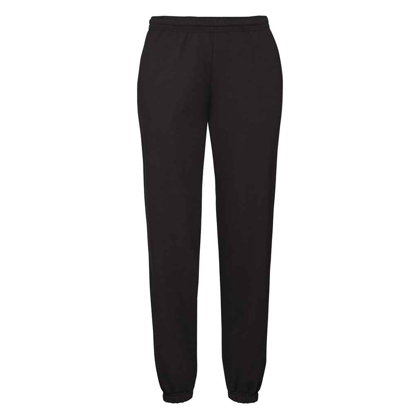 Black - Front - Fruit of the Loom Mens Classic Elasticated Hem Jogging Bottoms