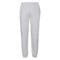 Soft Grey Heather - Front - Fruit of the Loom Mens Classic Elasticated Hem Jogging Bottoms