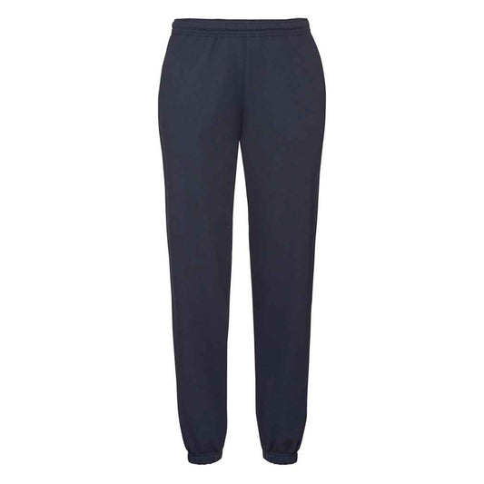 Deep Navy - Front - Fruit of the Loom Mens Classic Elasticated Hem Jogging Bottoms