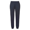 Deep Navy - Front - Fruit of the Loom Mens Classic Elasticated Hem Jogging Bottoms