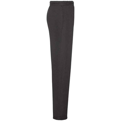 Black - Back - Fruit of the Loom Mens Open Hem Jogging Bottoms