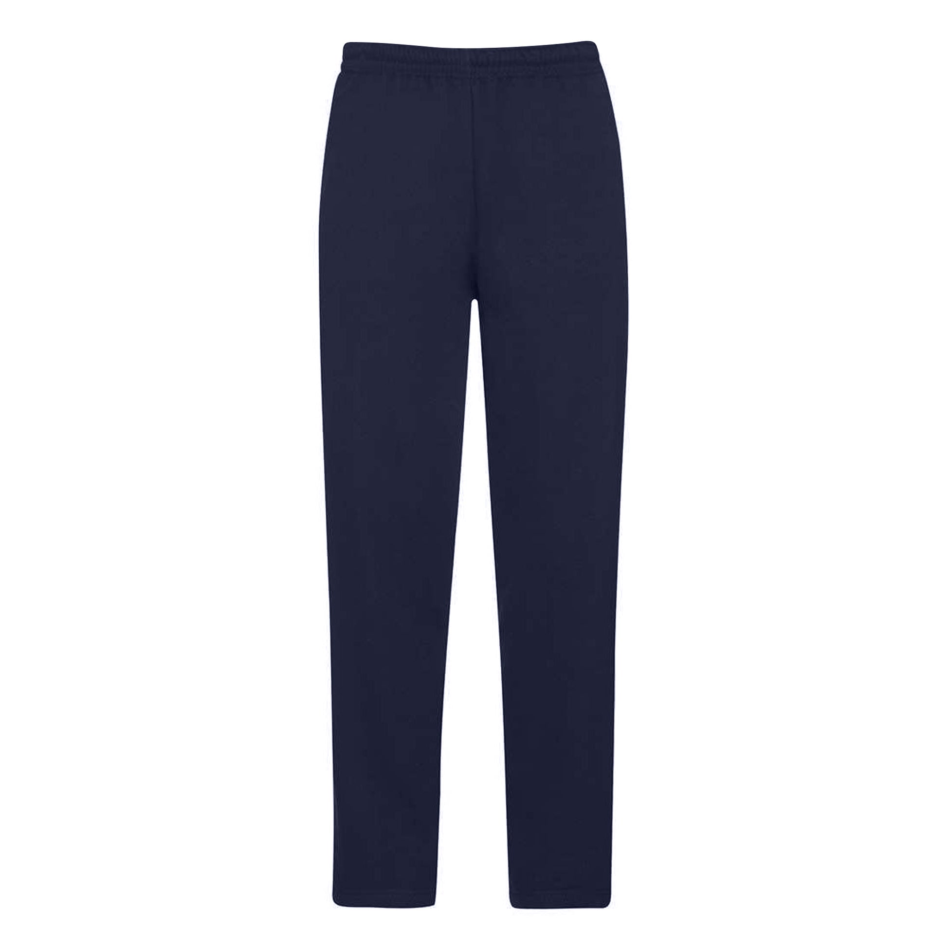 Deep Navy - Back - Fruit of the Loom Mens Open Hem Jogging Bottoms