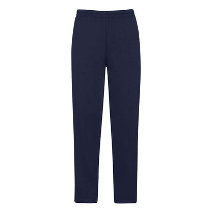 Deep Navy - Back - Fruit of the Loom Mens Open Hem Jogging Bottoms