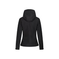 Black-Classic Red - Side - Regatta Womens-Ladies Venturer Hooded Soft Shell Jacket