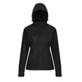 Black - Front - Regatta Womens-Ladies Venturer Hooded Soft Shell Jacket