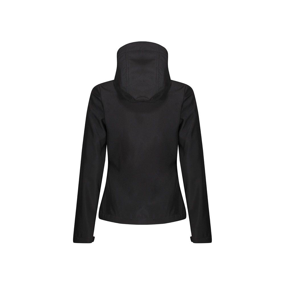 Black - Side - Regatta Womens-Ladies Venturer Hooded Soft Shell Jacket