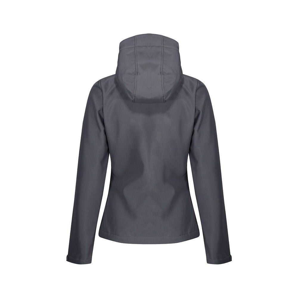 Seal Grey-Black - Side - Regatta Womens-Ladies Venturer Hooded Soft Shell Jacket