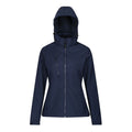 Navy - Front - Regatta Womens-Ladies Venturer Hooded Soft Shell Jacket