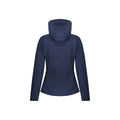 Navy - Side - Regatta Womens-Ladies Venturer Hooded Soft Shell Jacket