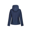 Navy-French Blue - Side - Regatta Womens-Ladies Venturer Hooded Soft Shell Jacket