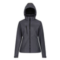 Seal Grey-Black - Front - Regatta Womens-Ladies Venturer Hooded Soft Shell Jacket