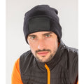 Black - Back - Result Genuine Recycled Unisex Adult Double Knit Beanie