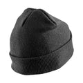 Black - Side - Result Genuine Recycled Unisex Adult Double Knit Beanie