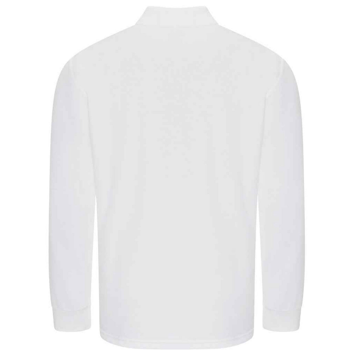 White - Back - PRO RTX Mens Pro Piqué Long-Sleeved Polo Shirt