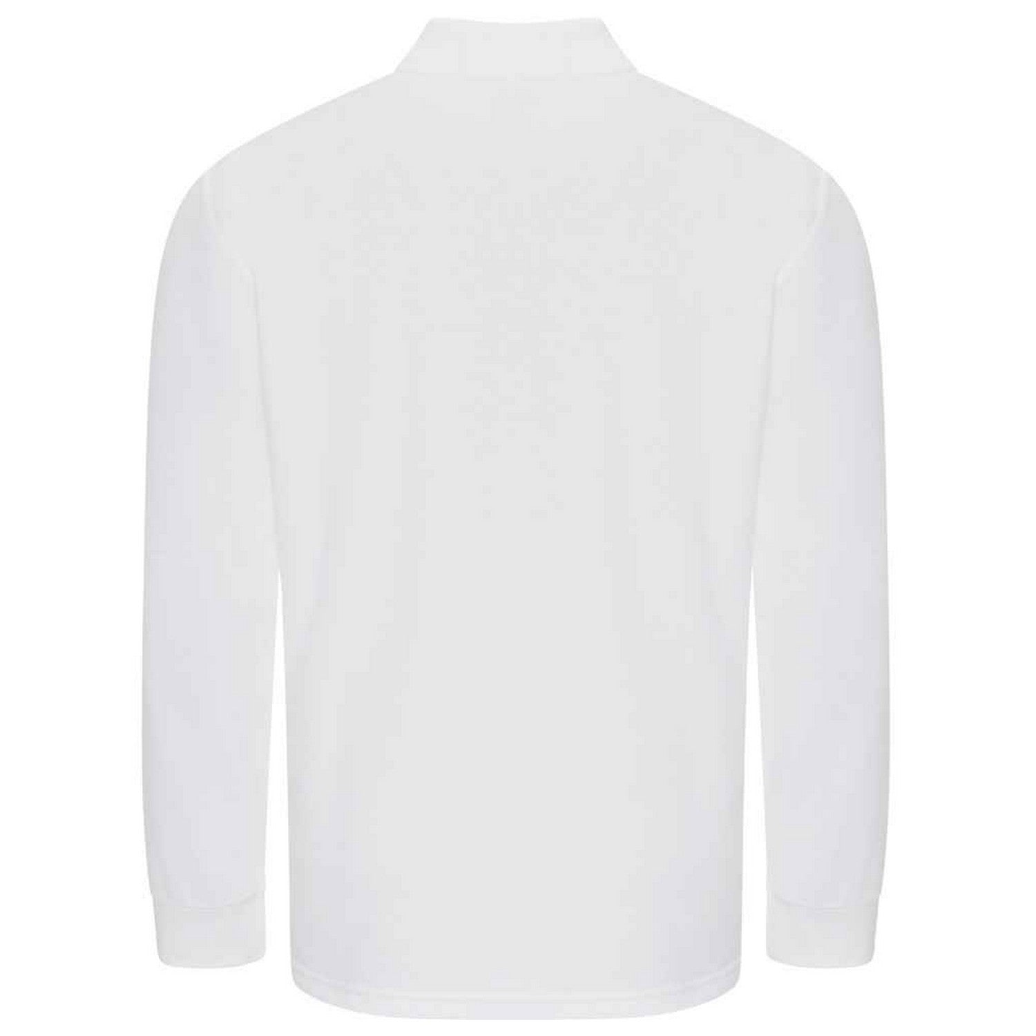 White - Back - PRO RTX Mens Pro Piqué Long-Sleeved Polo Shirt