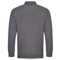 Solid Grey - Side - PRO RTX Mens Pro Piqué Long-Sleeved Polo Shirt