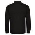 Black - Back - PRO RTX Mens Pro Piqué Long-Sleeved Polo Shirt