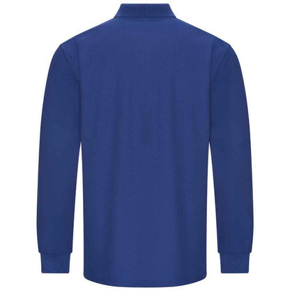 Royal Blue - Back - PRO RTX Mens Pro Piqué Long-Sleeved Polo Shirt