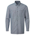 Indigo Denim - Front - Premier Mens Chambray Organic Long-Sleeved Shirt