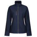 Navy - Front - Regatta Womens-Ladies Honestly Made Recycled Soft Shell Jacket