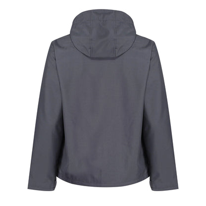 Seal Grey-Black - Back - Regatta Mens Venturer Hooded Soft Shell Jacket