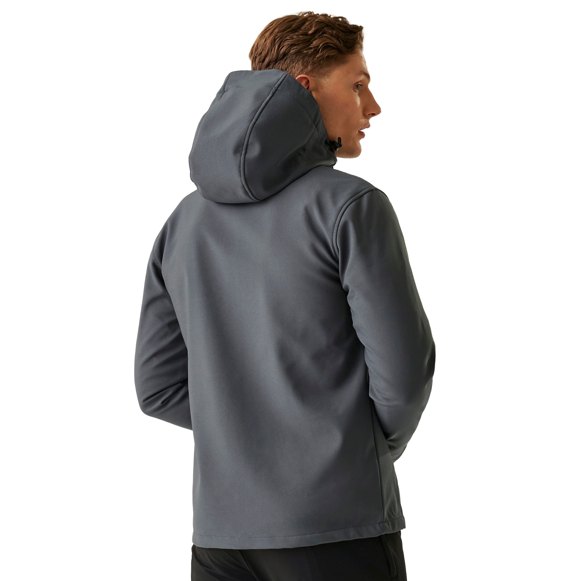 Seal Grey-Black - Lifestyle - Regatta Mens Venturer Hooded Soft Shell Jacket