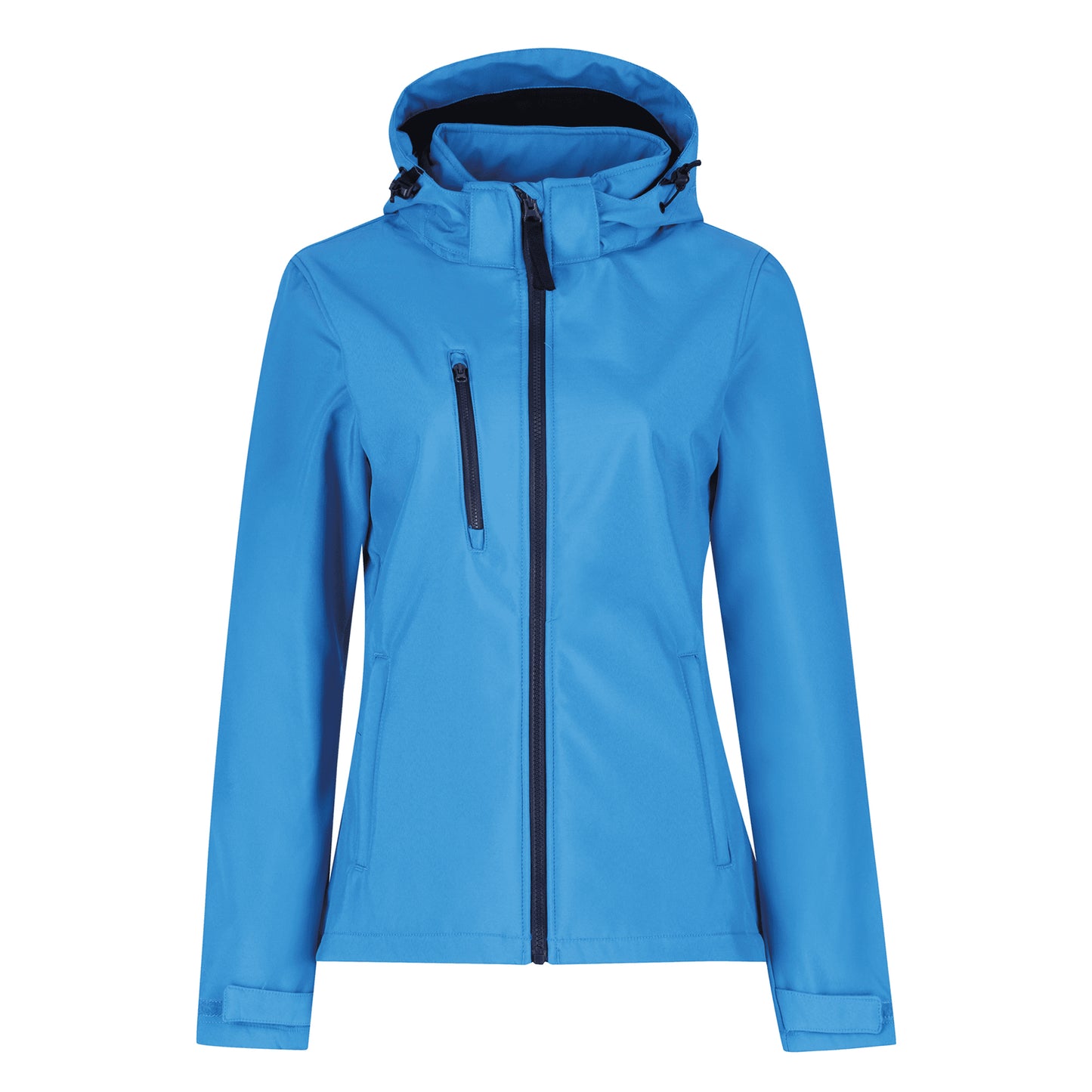 French Blue-Navy - Back - Regatta Mens Venturer Hooded Soft Shell Jacket