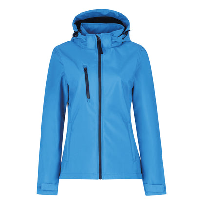 French Blue-Navy - Back - Regatta Mens Venturer Hooded Soft Shell Jacket