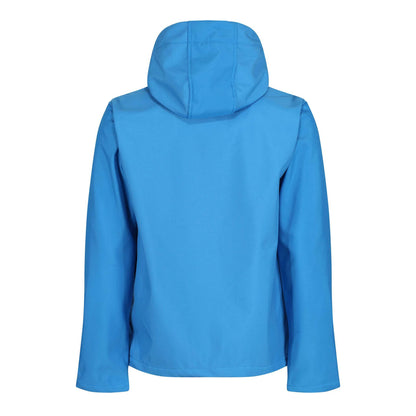 French Blue-Navy - Side - Regatta Mens Venturer Hooded Soft Shell Jacket
