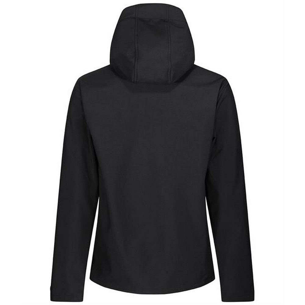 Black-Classic Red - Back - Regatta Mens Venturer Hooded Soft Shell Jacket