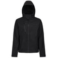 Black-Black - Front - Regatta Mens Venturer Hooded Soft Shell Jacket