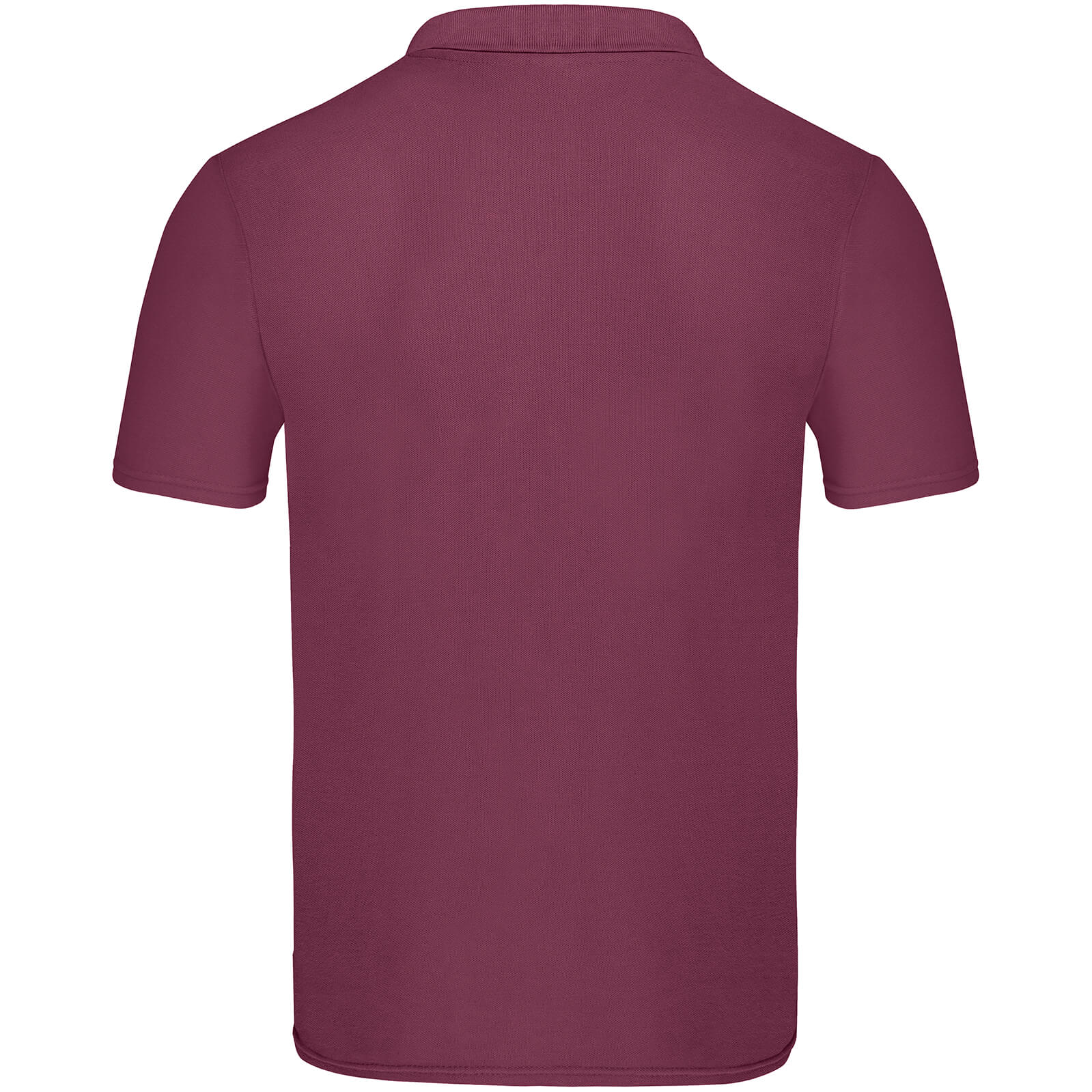 Burgundy - Back - Fruit Of The Loom Mens Original Pique Polo Shirt
