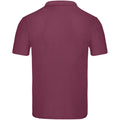 Burgundy - Back - Fruit of the Loom Mens Original Pique Polo Shirt