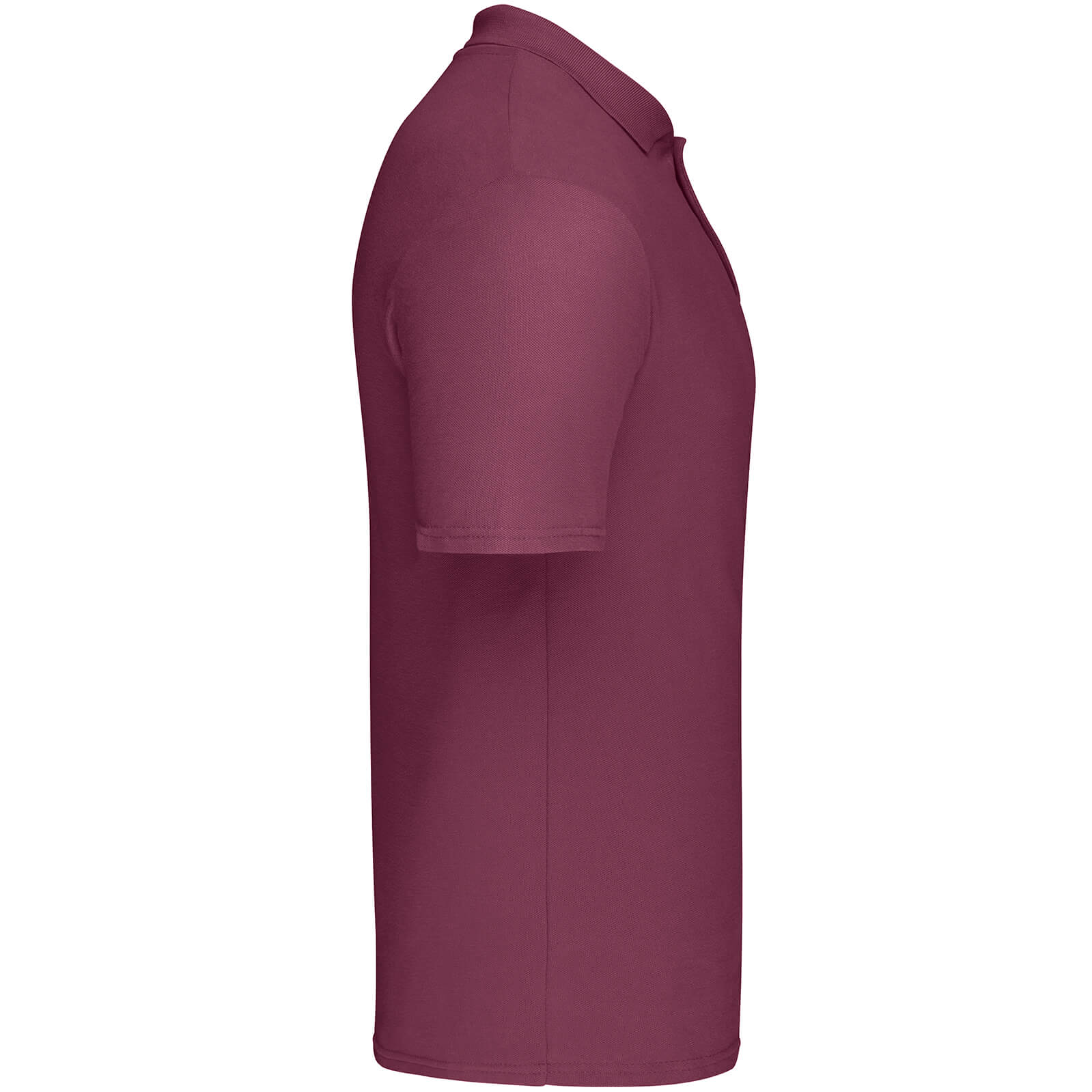 Burgundy - Side - Fruit Of The Loom Mens Original Pique Polo Shirt