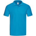 Azure - Front - Fruit Of The Loom Mens Original Pique Polo Shirt