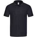 Black - Front - Fruit Of The Loom Mens Original Pique Polo Shirt