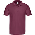 Burgundy - Front - Fruit Of The Loom Mens Original Pique Polo Shirt
