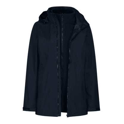 Navy - Front - Regatta Womens-Ladies Classic Waterproof Padded Jacket