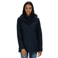 Navy - Side - Regatta Womens-Ladies Classic Waterproof Padded Jacket