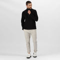 Black - Pack Shot - Regatta Mens Honestly Made Recycled Half Zip Fleece